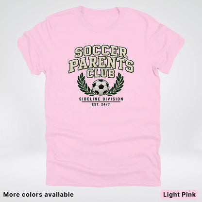 Soccer Parents Club Faux Embroidery Sideline T-Shirt