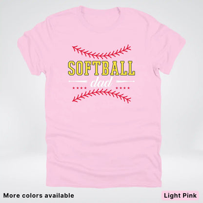 Softball Dad - White Design - T-Shirt