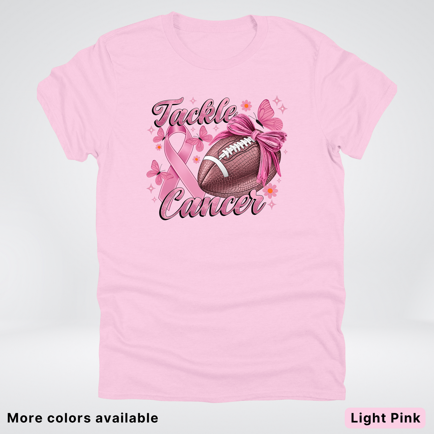 Tackle Cancer Coquette 02 Football T-Shirt