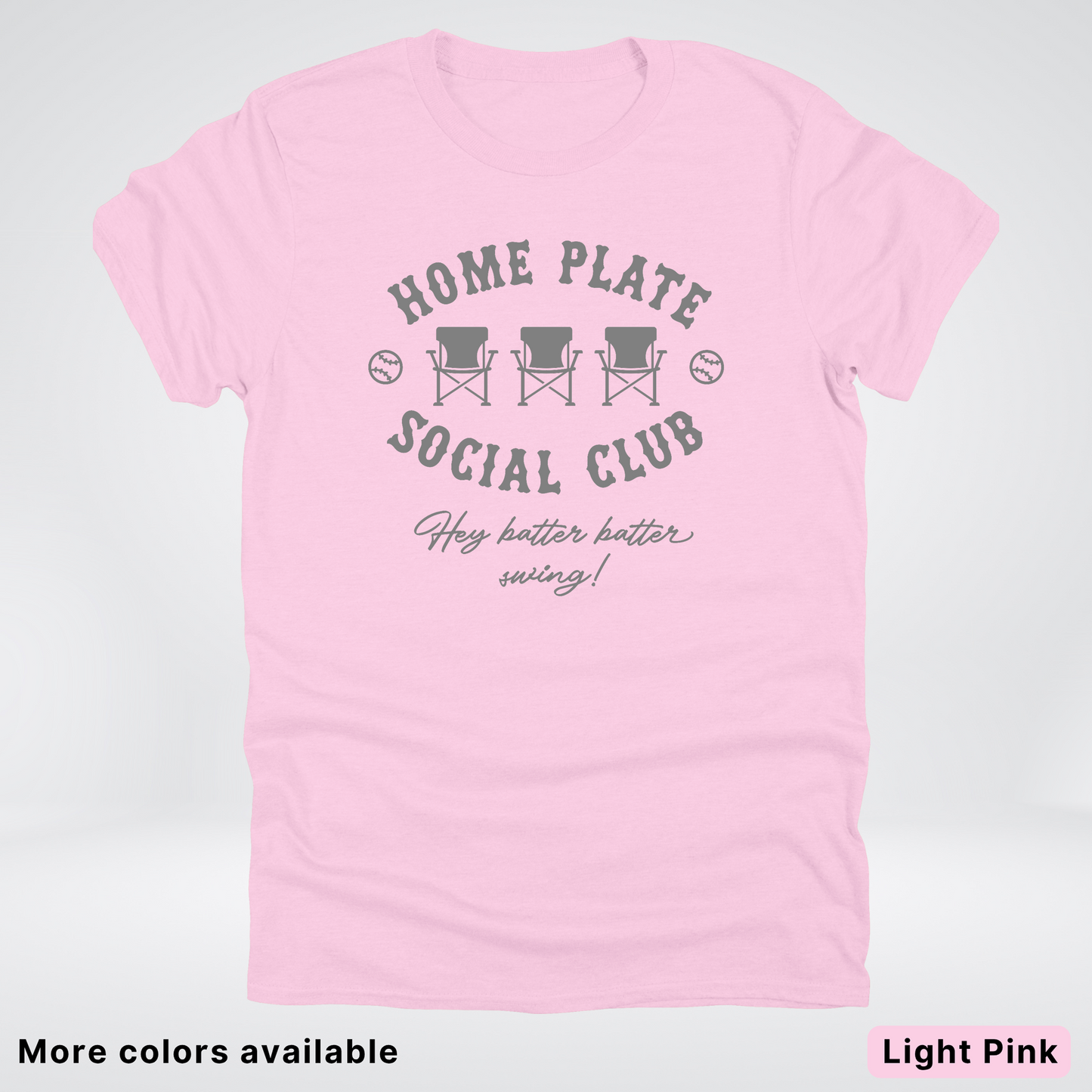 Home Plate Social Club – Gray Design - T-Shirt