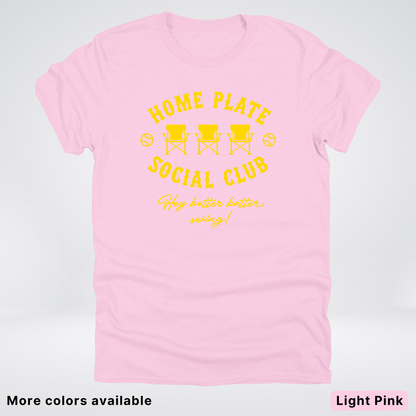 Home Plate Social Club – Gold Design - T-Shirt