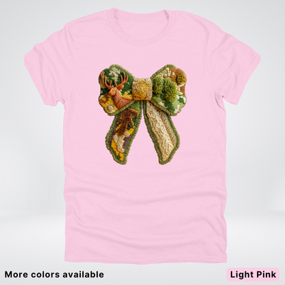 Forest Berry Bow Hook Yard Faux Look - T-Shirt