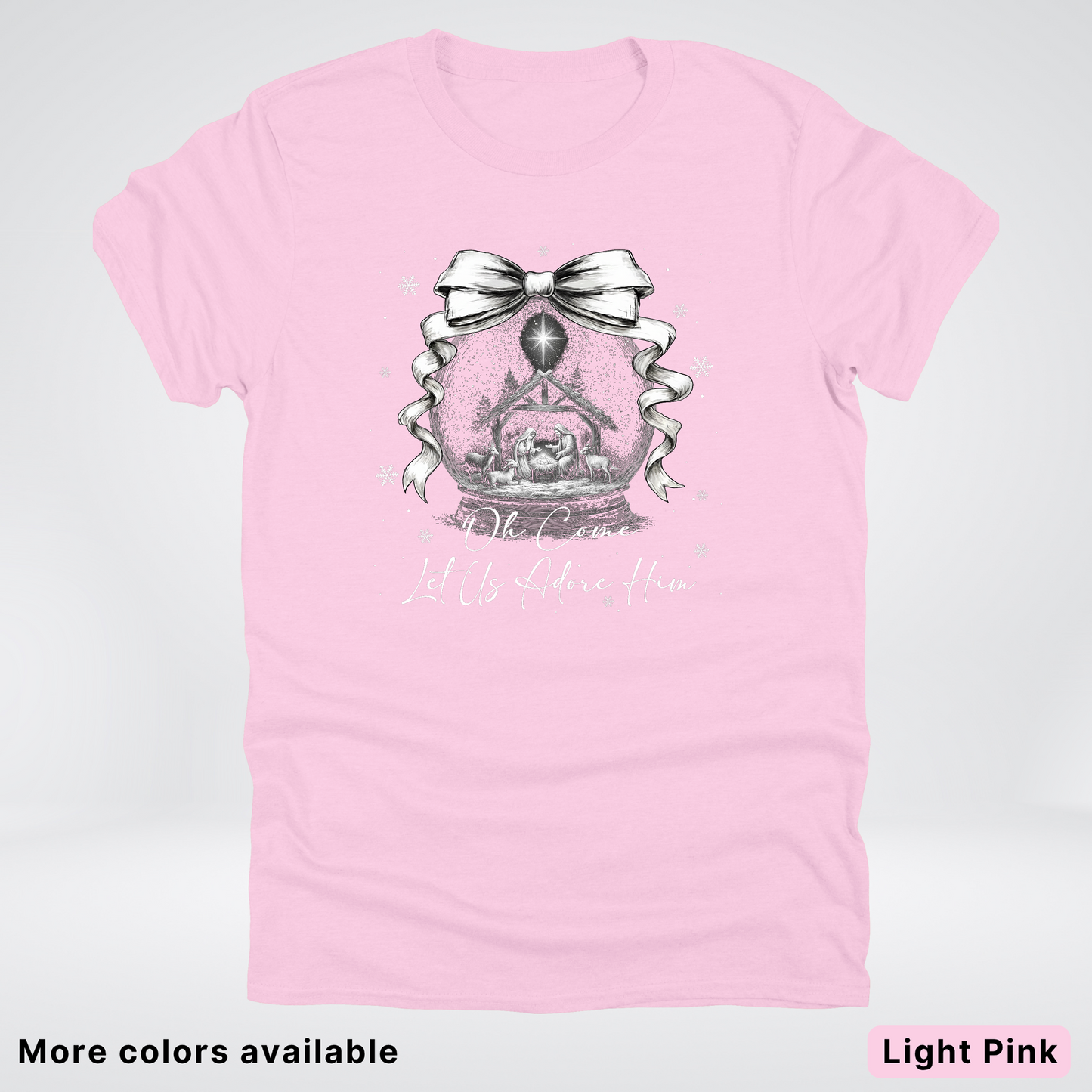 Oh Come Let Us Adore Him Nativity - T-Shirt