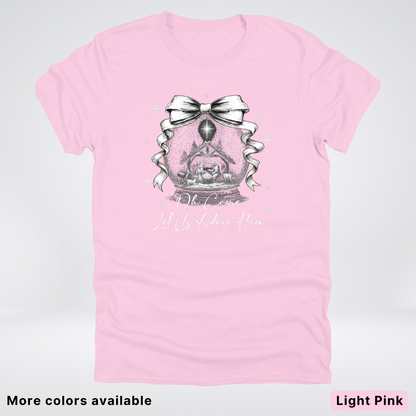 Oh Come Let Us Adore Him Nativity - T-Shirt