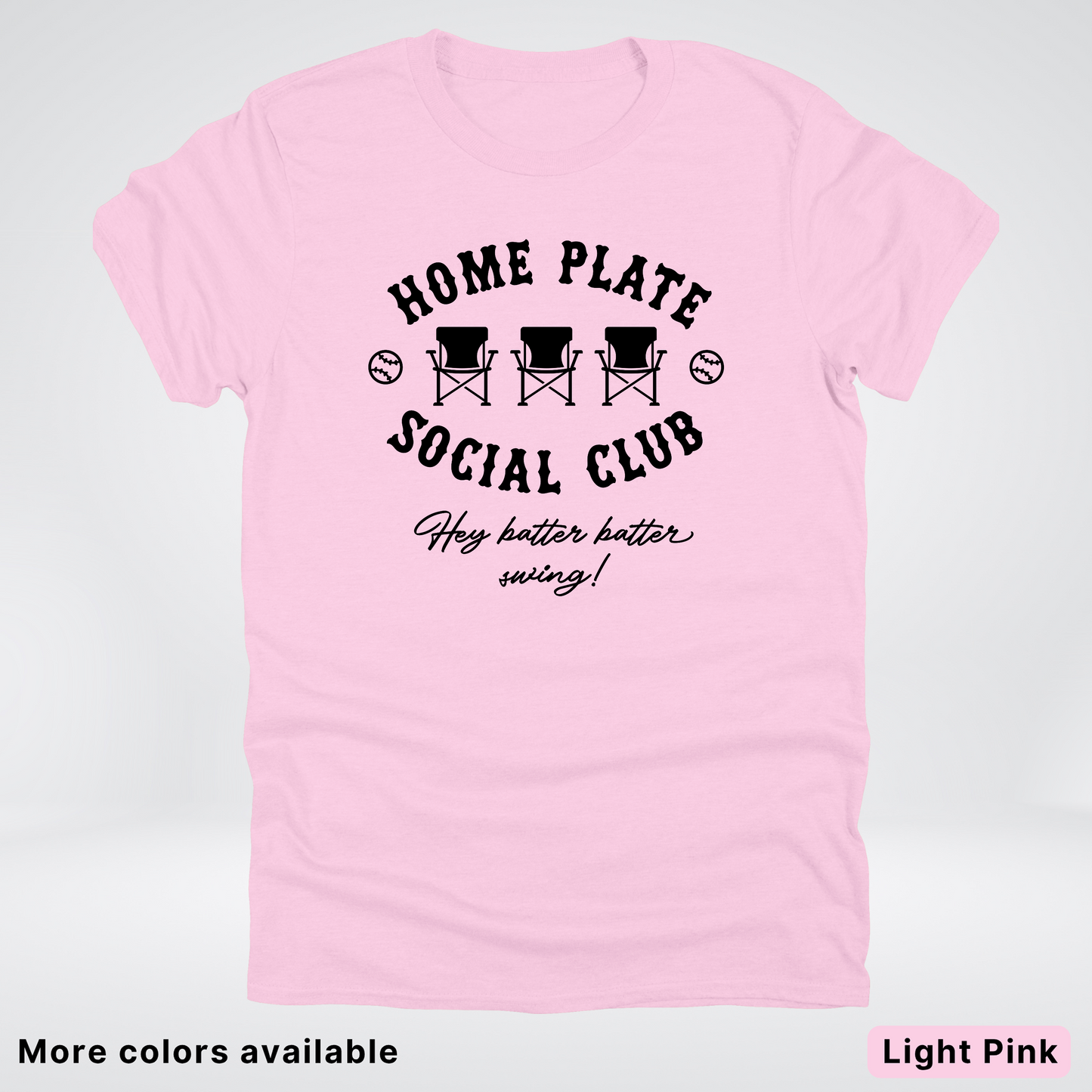 Home Plate Social Club – Black Design - T-Shirt