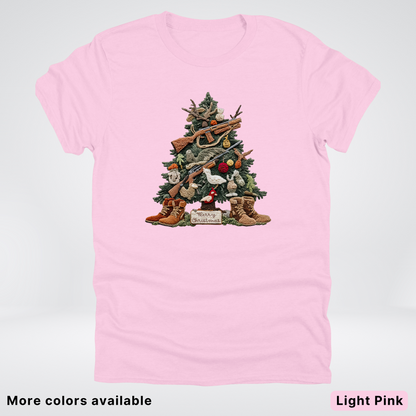 Rustic Holiday Tree & Boots (Hook Yard Faux) - T-Shirt