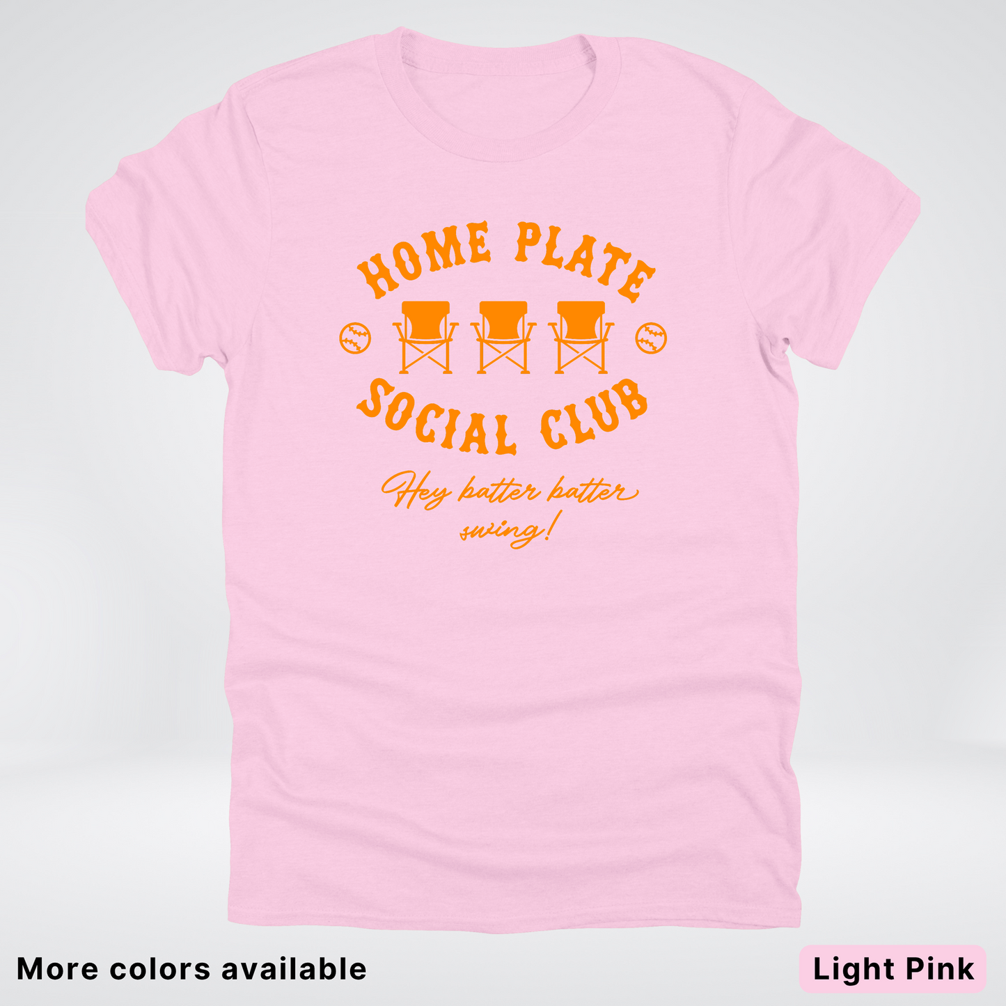 Home Plate Social Club – Orange Design - T-Shirt