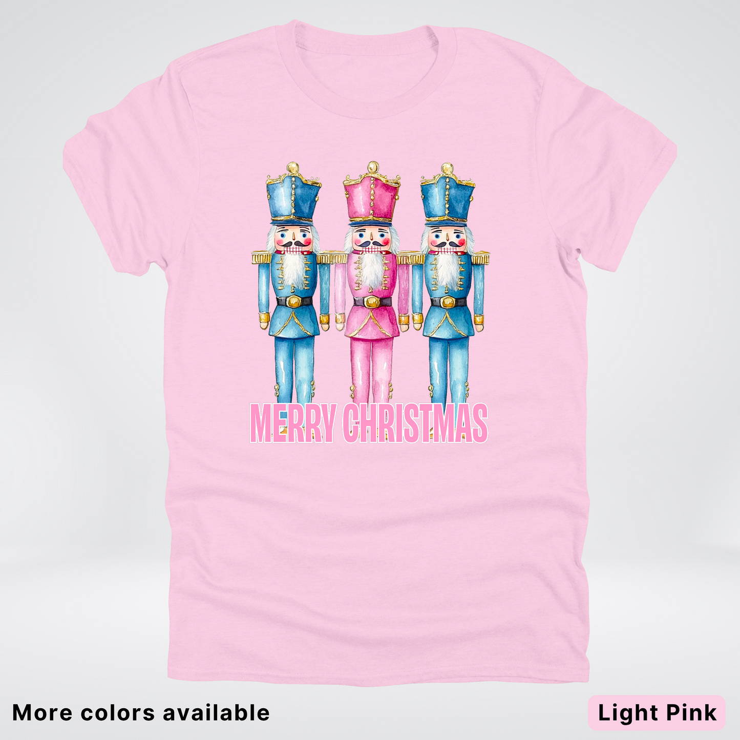 Merry Christmas Pastel Nutcrackers - T-Shirt