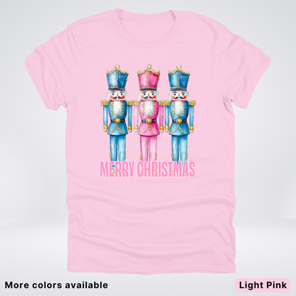 Merry Christmas Pastel Nutcrackers - T-Shirt