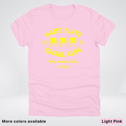Home Plate Social Club – Yellow Design - T-Shirt