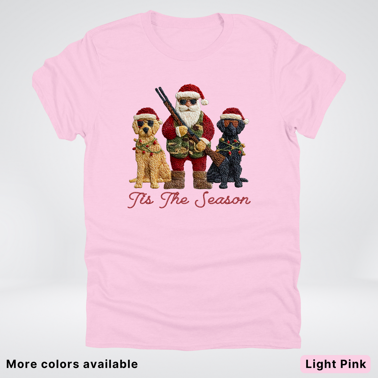 Tis The Season Hunting Santa Hook Yard Faux - T-Shirt