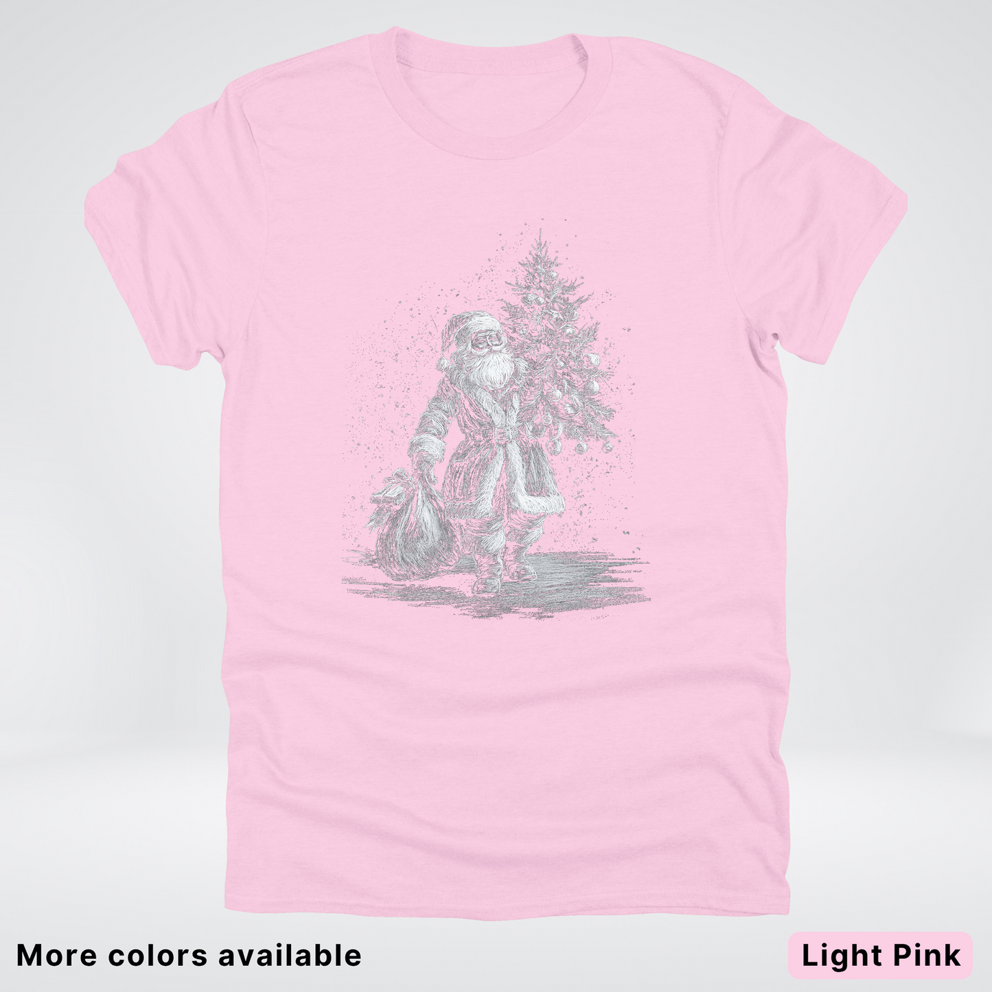 Vintage Santa with Christmas Tree - T-Shirt