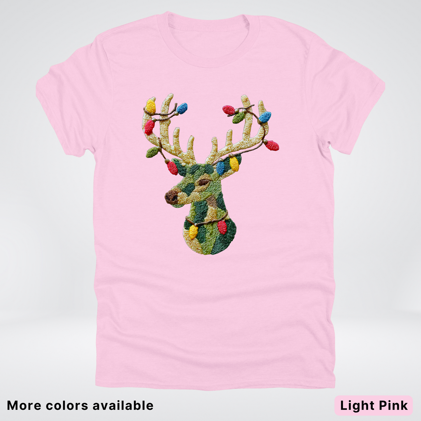 Festive Light-Up Reindeer Hook Yard Faux - T-Shirt
