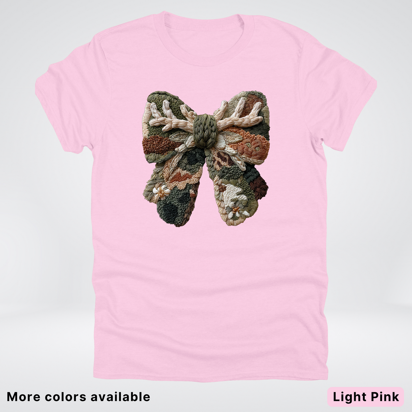 Woodland Winter Bow Hook Yard Faux - T-Shirt