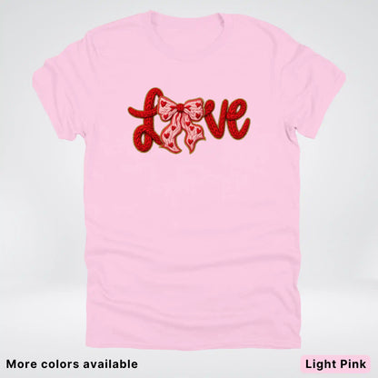 Love Bow Hook Yard Faux - T-Shirt
