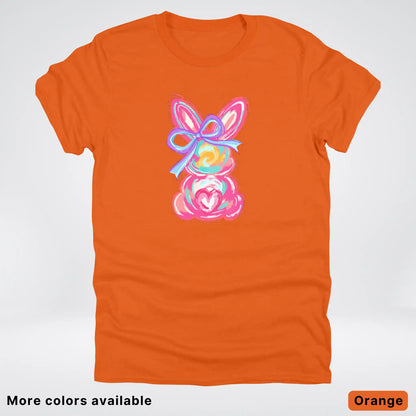 Coquette Easter Bunny – Pastel Bow Bunny Spring Graphic - T-Shirt