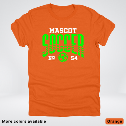 Custom Mascot & Number – Green Design 08 - Soccer T-Shirt