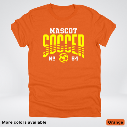 Custom Mascot & Number – Yellow Design 06 - Soccer T-Shirt
