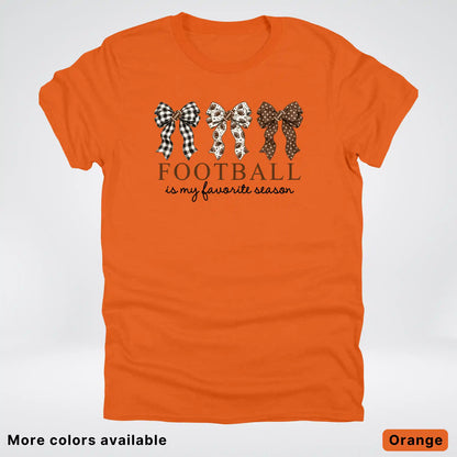 Football Is My Favorite Season – Game Day Bow T-Shirt