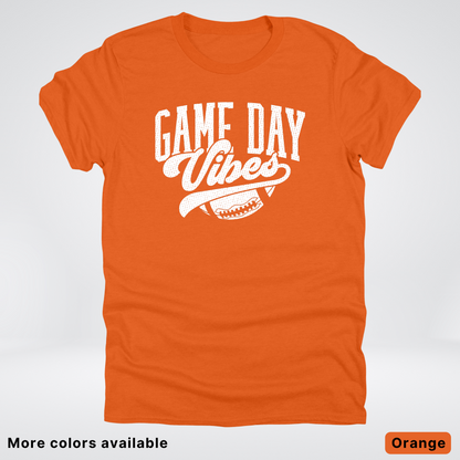 Game Day Vibes - White Design 2 - Football T-Shirt