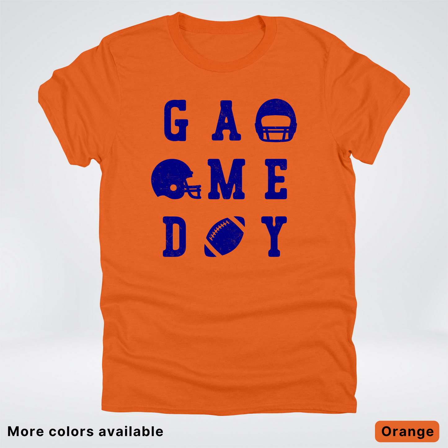 Game Day Football 3 x 3 - Navy Design - T-Shirt