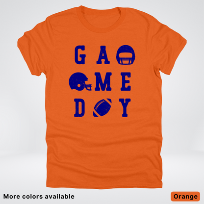 Game Day Football 3 x 3 - Navy Design - T-Shirt