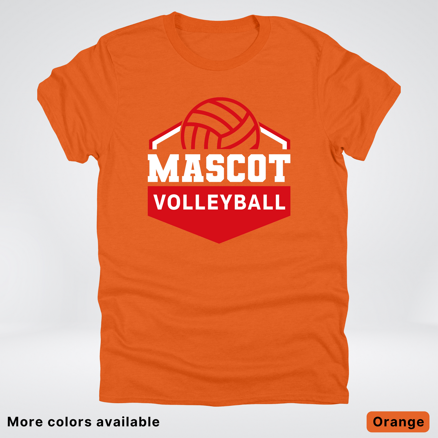 Custom Mascot - Red - Volleyball Design 65 - T-Shirt