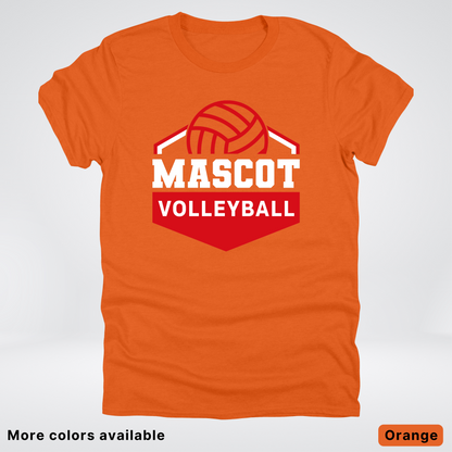Custom Mascot - Red - Volleyball Design 65 - T-Shirt