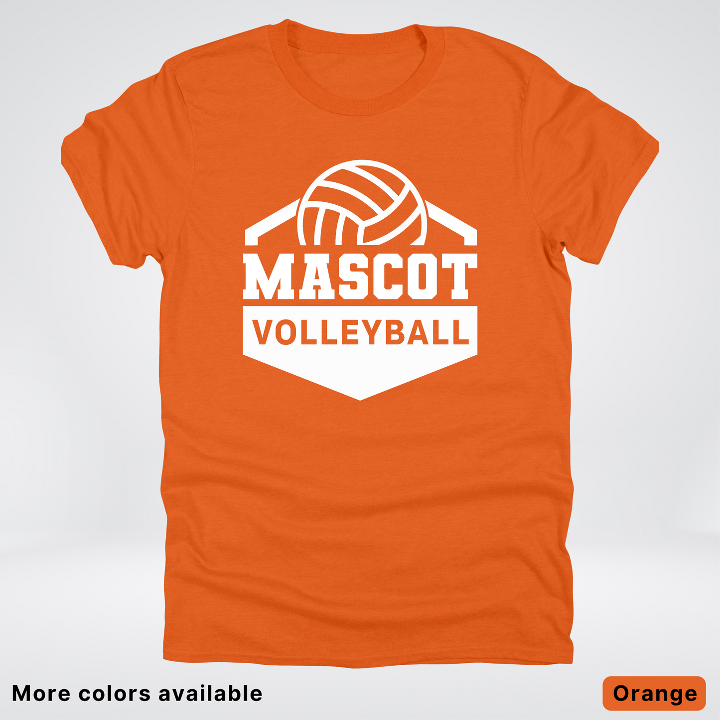 Custom Mascot - White - Volleyball Design 60 - T-Shirt
