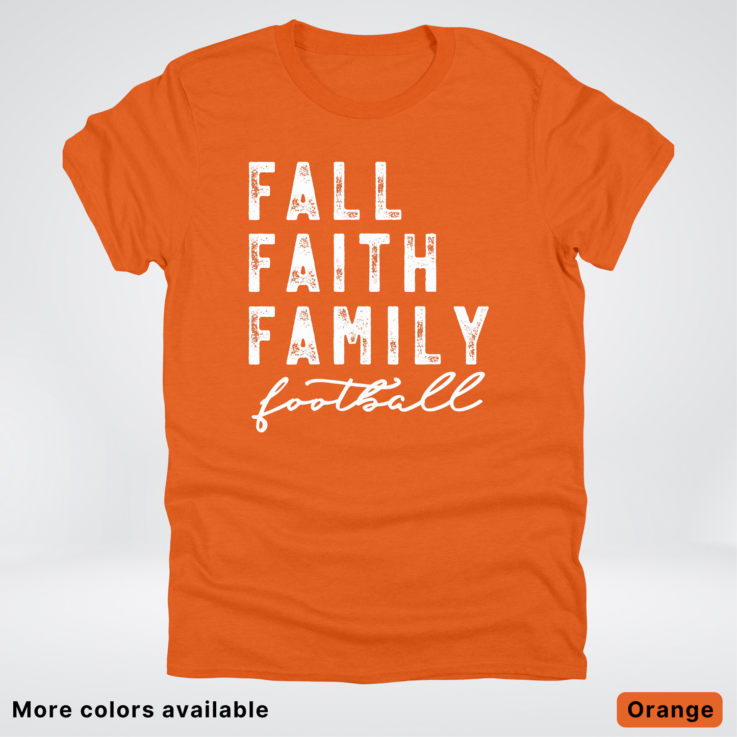 Fall Faith Family – White Design - Football - T-Shirt