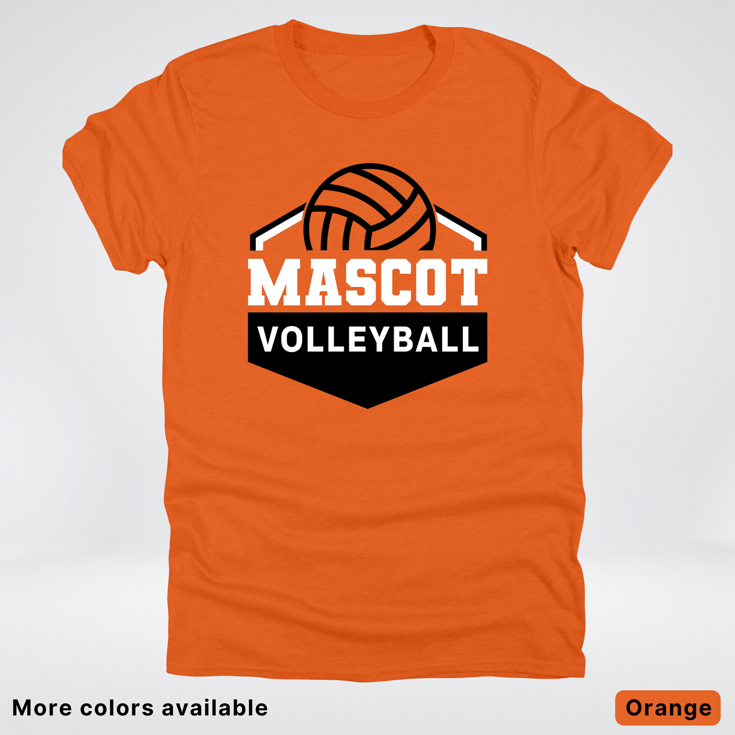 Custom Mascot - Black - Volleyball Design 62 - T-Shirt