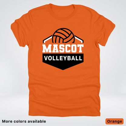 Custom Mascot - Black - Volleyball Design 62 - T-Shirt
