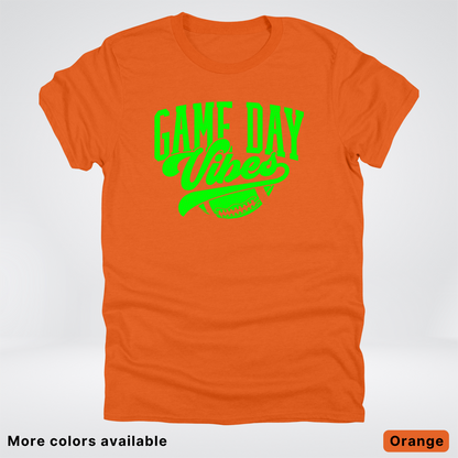 Game Day Vibes - Green Design - Football - T-Shirt