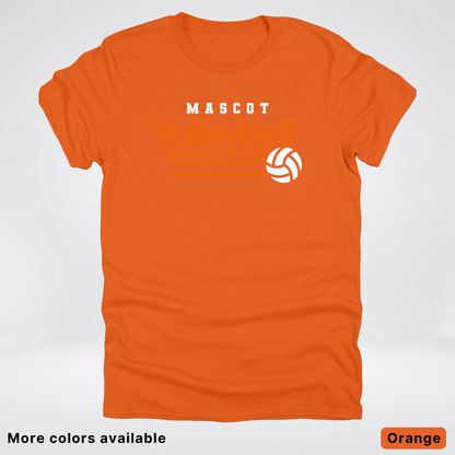 Custom Mascot - Orange - Volleyball Design 59 - T-Shirt