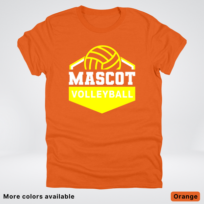 Custom Mascot - Yellow - Volleyball Design 66 - T-Shirt