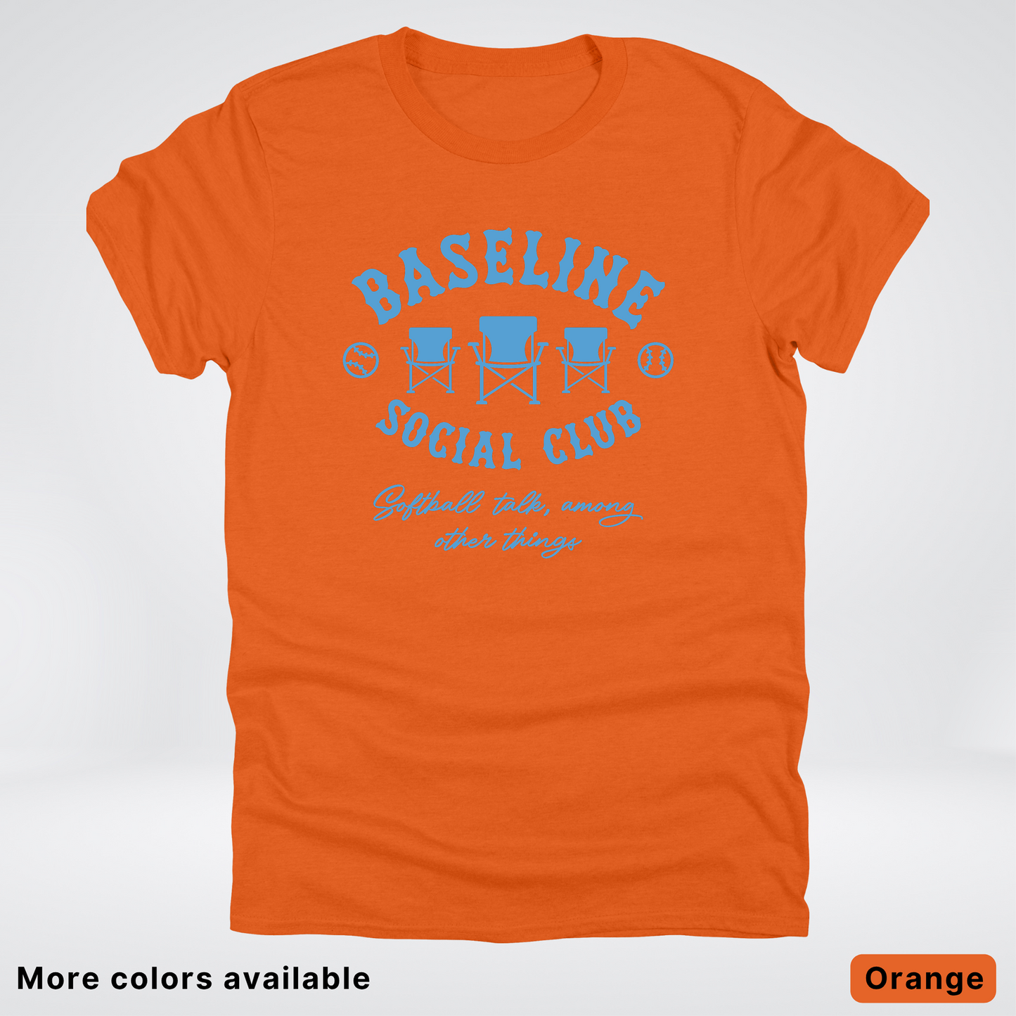 Baseline Social Club Softball – Light Blue Design - T-Shirt