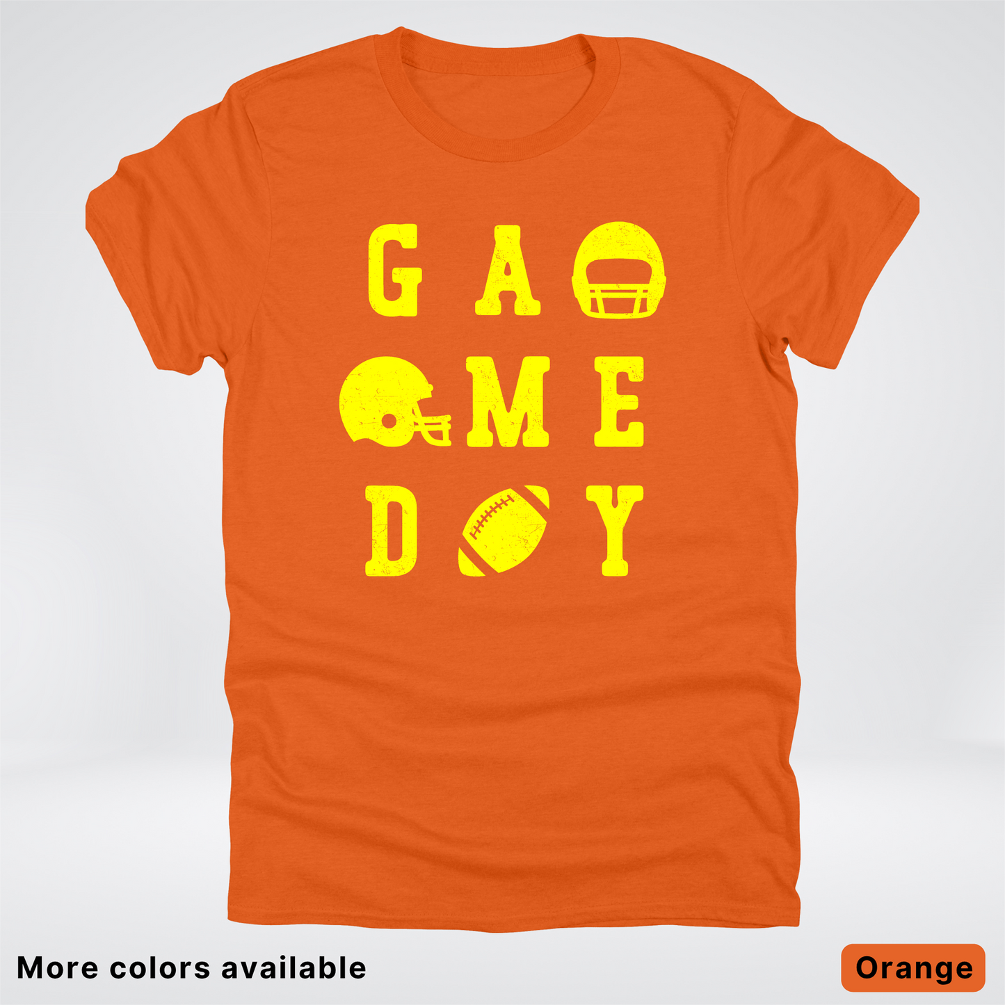 Game Day Football 3 x 3 - Yellow Design - T-Shirt