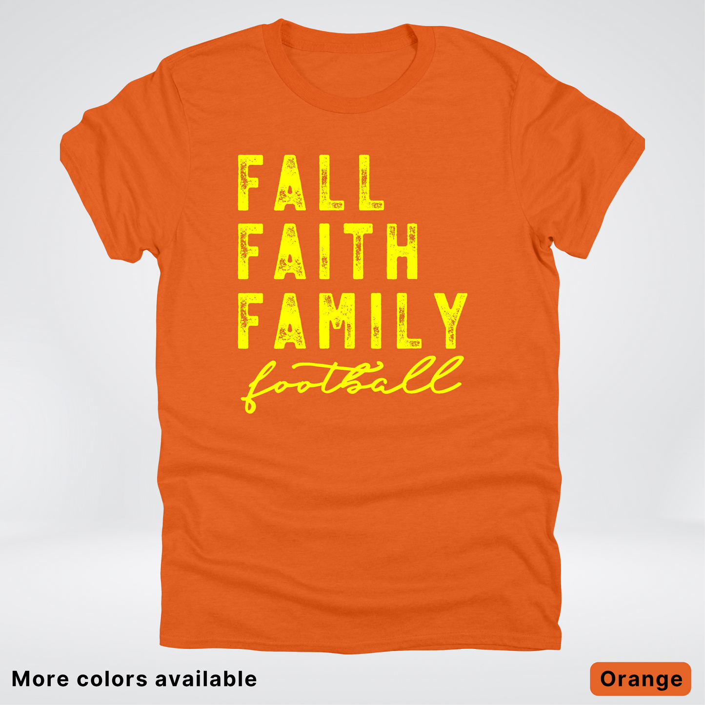 Fall Faith Family – Yellow Design - Football - T-Shirt