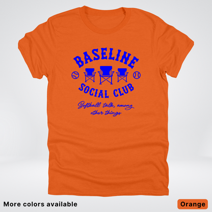 Baseline Social Club Softball – Blue Design - T-Shirt