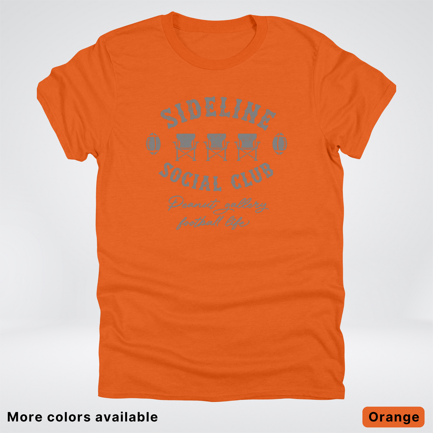 Sideline Social Club Peanut Gallery Football Life - Gray Design - T-Shirt
