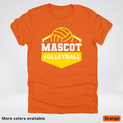 Custom Mascot - Gold - Volleyball Design 64 - T-Shirt