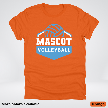 Custom Mascot – Light Blue - Volleyball Design 68 - T-Shirt