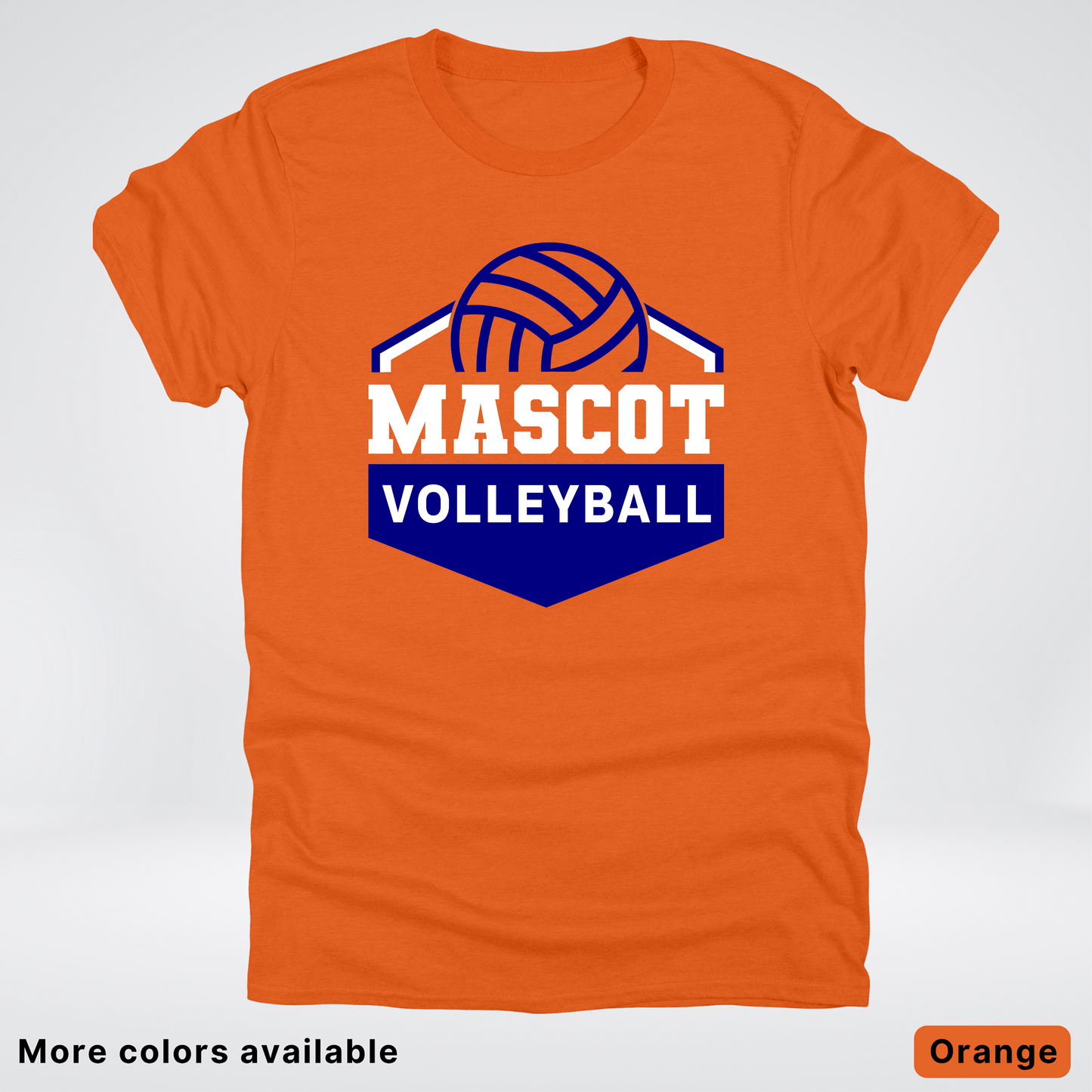 Custom Mascot - Navy - Volleyball Design 67 - T-Shirt