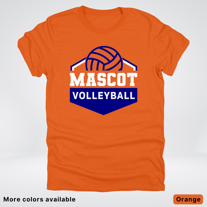 Custom Mascot - Navy - Volleyball Design 67 - T-Shirt