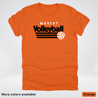 Custom Mascot - Black - Volleyball Design 50 - T-Shirt