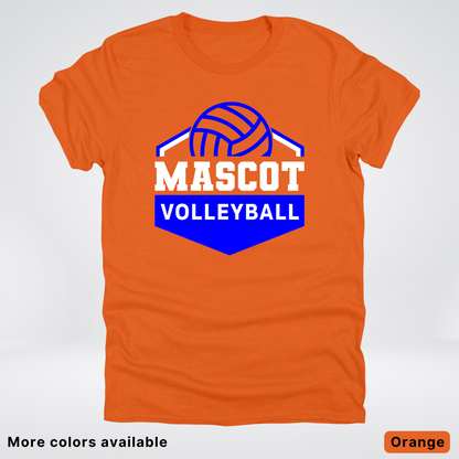 Custom Mascot - Blue - Volleyball Design 63 - T-Shirt