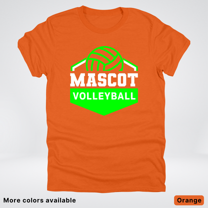 Custom Mascot - Green - Volleyball Design 71 - T-Shirt