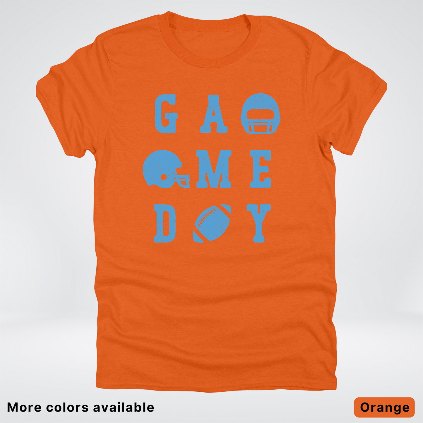 Game Day Football 3 x 3 – Light Blue Design – T-Shirt