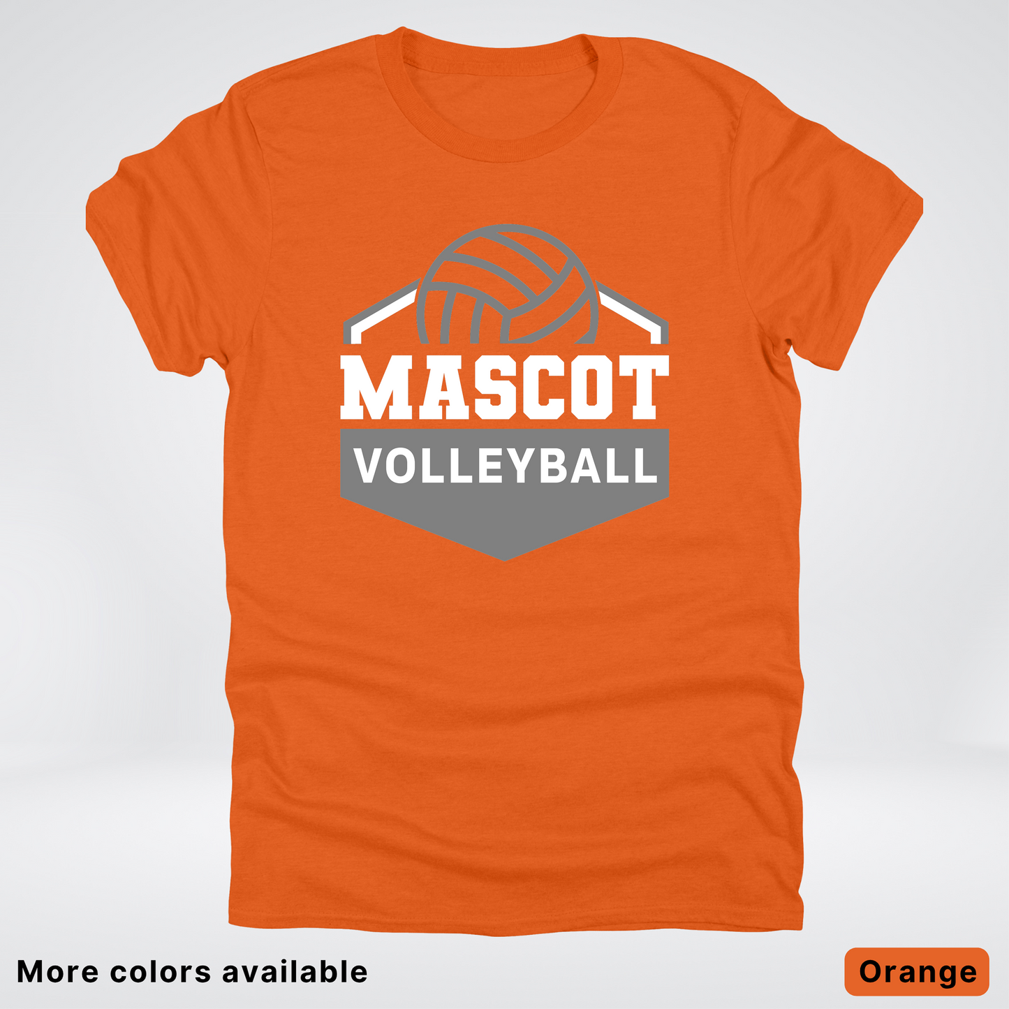 Custom Mascot - Gray - Volleyball Design 61 - T-Shirt
