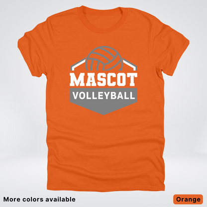Custom Mascot - Gray - Volleyball Design 61 - T-Shirt